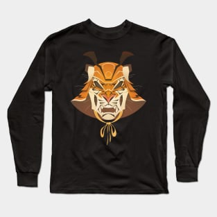 samurai tiger Long Sleeve T-Shirt